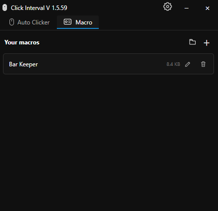 Macro library and recording interface